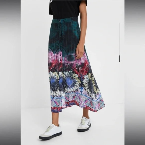 Desigual Lurex Midi Skirt - Picture 12 of 12